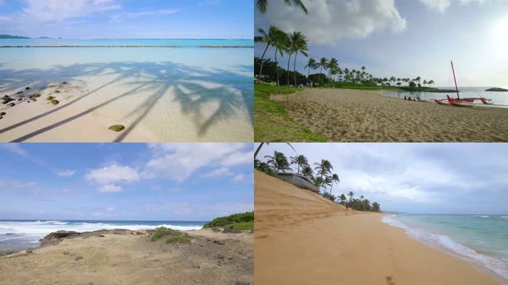 夏威夷沙滩美女美景