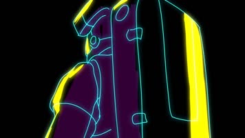 赛博朋克宇航员旋转