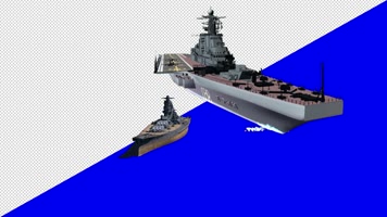 2组透明遮罩航母军舰