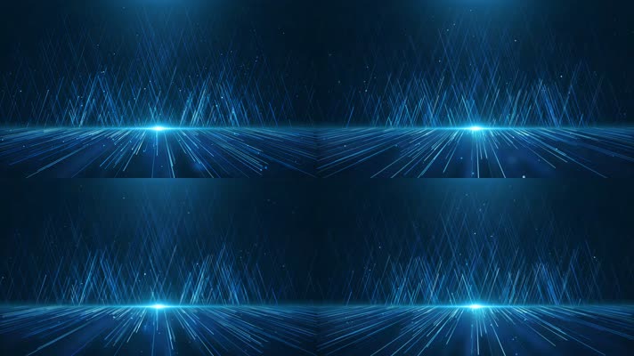 4K蓝色粒子线条上升背景