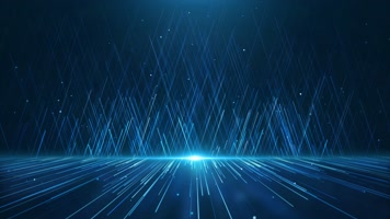 4K蓝色粒子线条上升背景