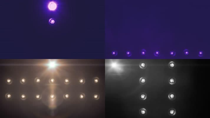 舞台灯光动画-蓝黄白