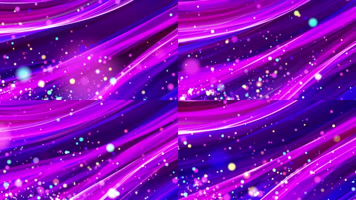 4K梦幻紫色粒子背景