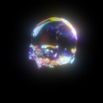 【透明/循环】炫彩水晶骷髅