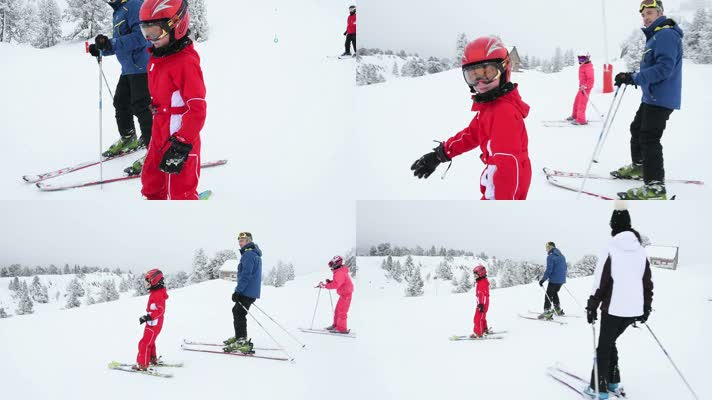 滑雪场滑雪运动