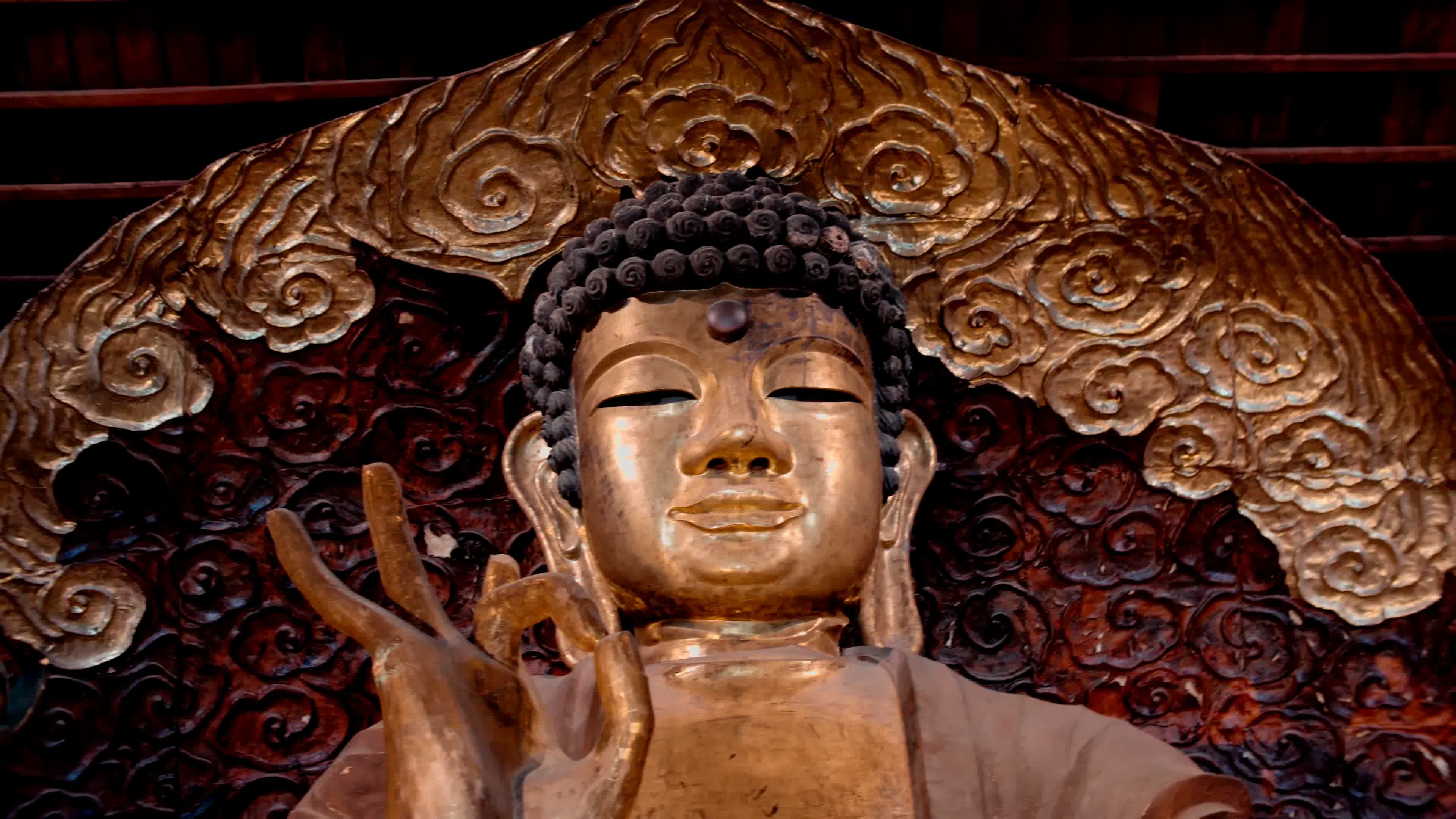 佛教佛寺，庄严肃穆，十八罗汉