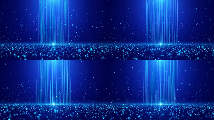 4K梦幻蓝色粒子空间