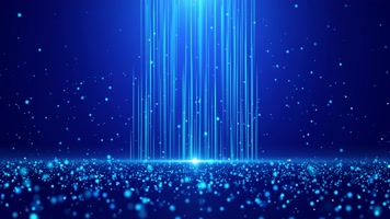 4K梦幻蓝色粒子空间