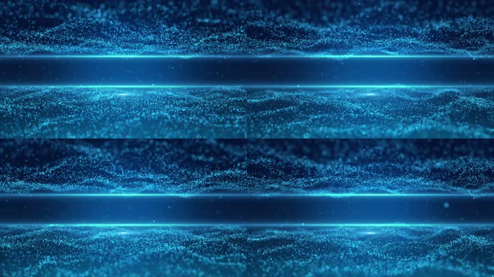 4K梦幻蓝色粒子海洋背景