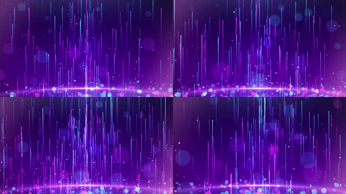 4K紫色粒子线条背景