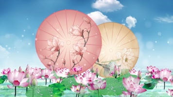 4K古典油纸伞背景