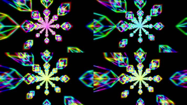 五彩发光钻石隧道