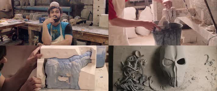 石膏面具雕塑加工制作工坊