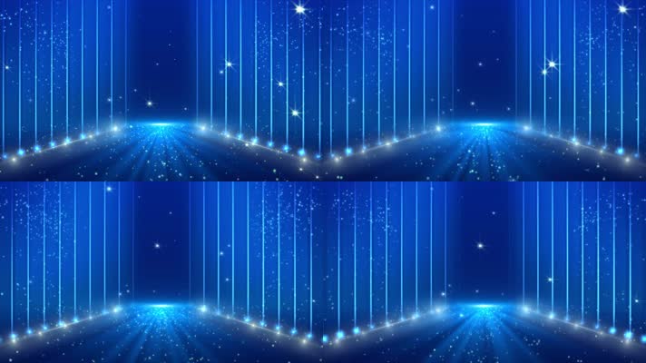 4K蓝色颁奖舞台