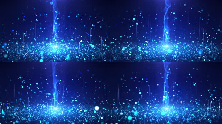 4K梦幻蓝色粒子背景
