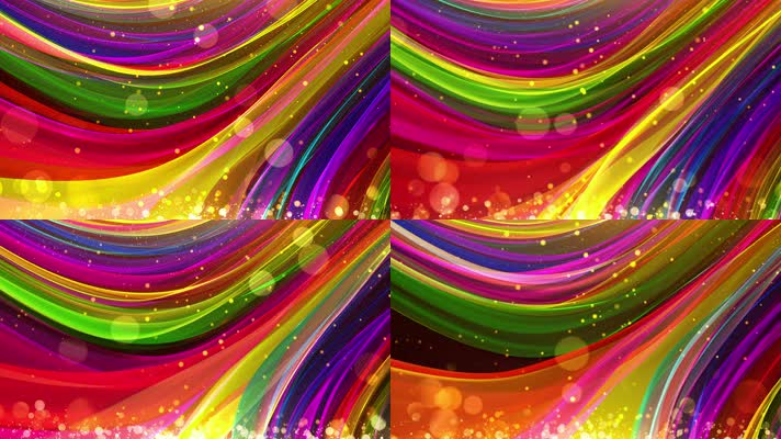 4K彩绸晚会背景