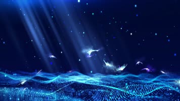 4K粒子梦幻蝴蝶飞舞背景