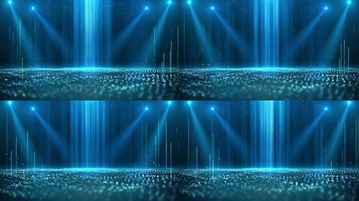 4K蓝色颁奖舞台