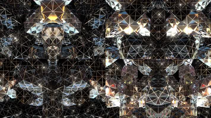 金属镜子反射舞台背景01