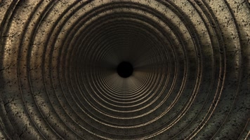 金属圆形无限隧道