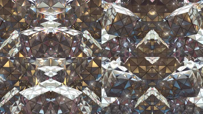 金属镜子反射舞台背景02