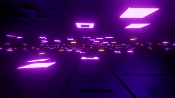 赛博朋克发光隧道