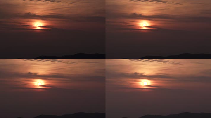 山区日出鸟鸣实拍