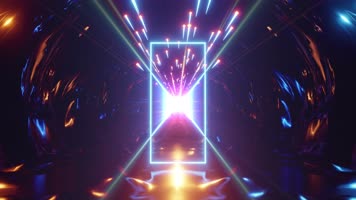 科幻未来赛博朋克隧道穿梭