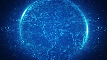 高科技粒子地球旋转