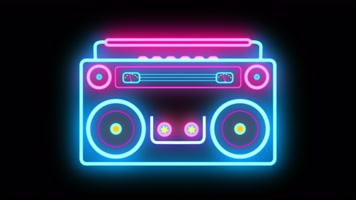 霓虹录音机播放