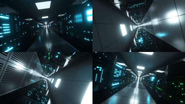 科技长廊旋转隧道穿梭