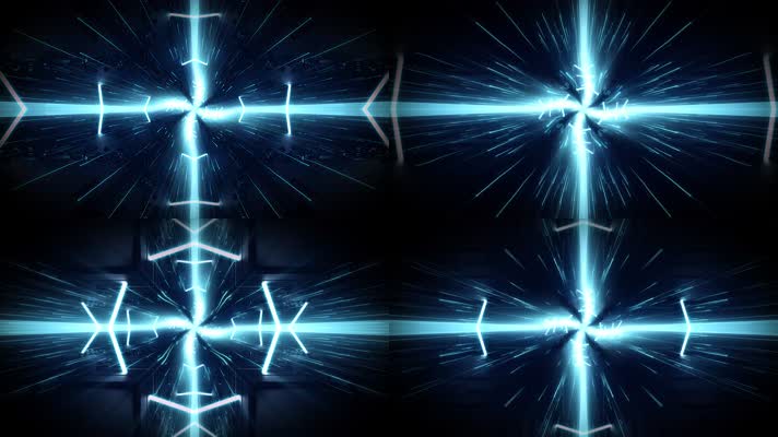 霓虹回旋镖灯光隧道