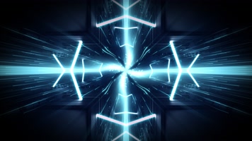 霓虹回旋镖灯光隧道