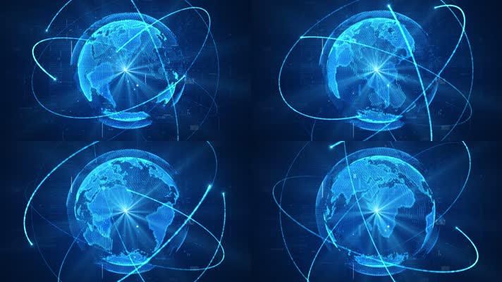 高科技粒子地球旋转