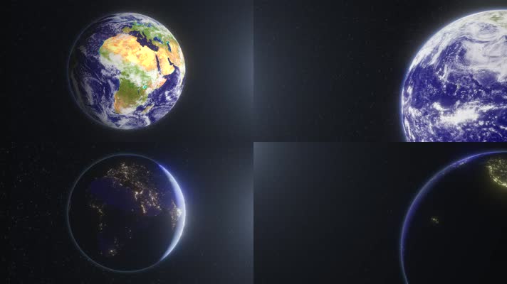 地球转动片头片尾视频
