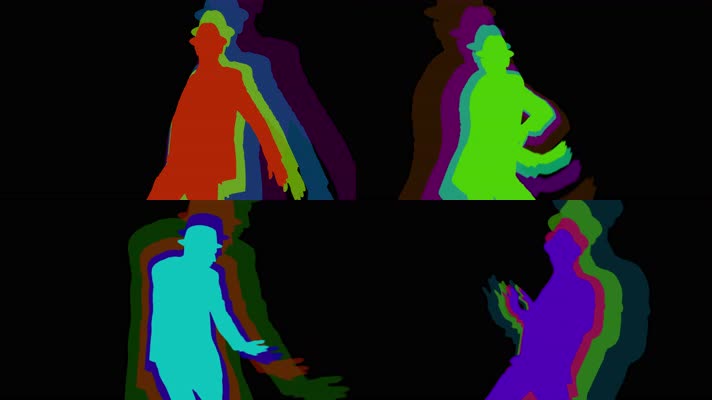 幻影舞者剪影舞台背景