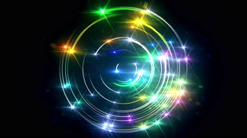 五彩绚丽环形光线霓虹背景01