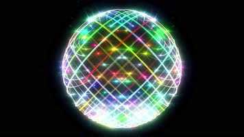 五彩绚丽光线球舞台背景01