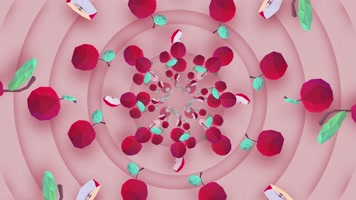 卡通苹果隧道穿梭