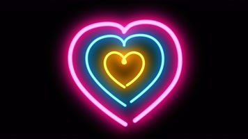 发光霓虹爱心