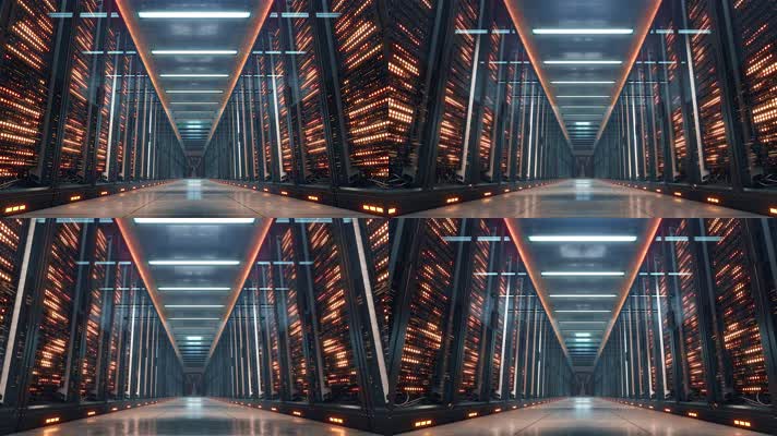 科技主机房隧道穿梭