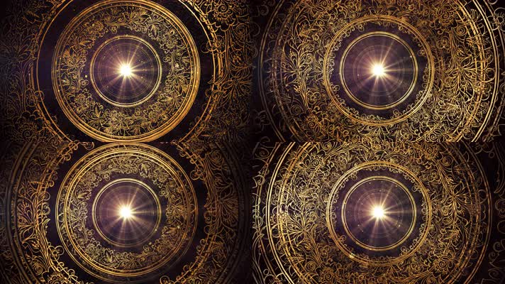 大气金色纹饰隧道