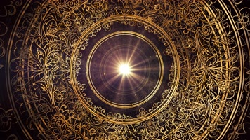 大气金色纹饰隧道