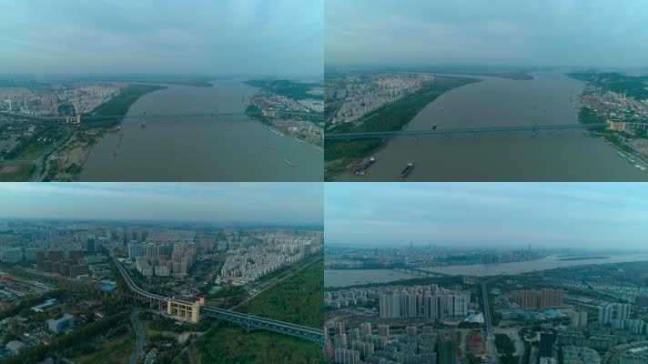 南京长江大桥航拍4k 大桥 南京航拍 长江 