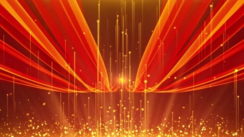 4K红色粒子红绸