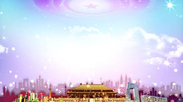 4K蓝天白云大气党政背景