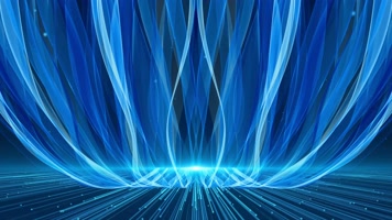 4K蓝色绸带大气晚会背景