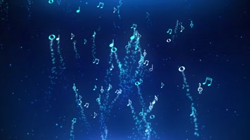 4K唯美音符粒子