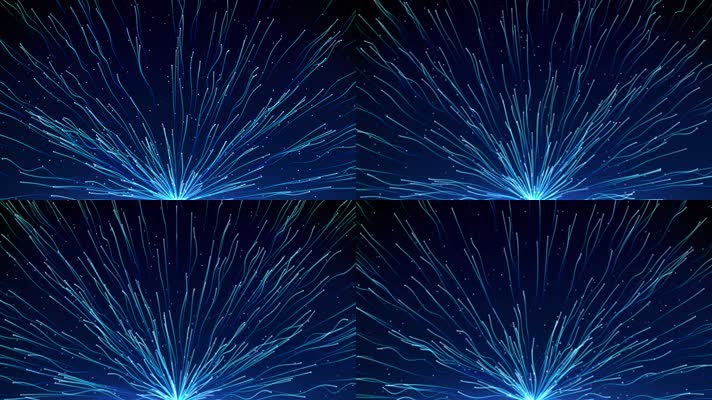 4K唯美蓝色线条