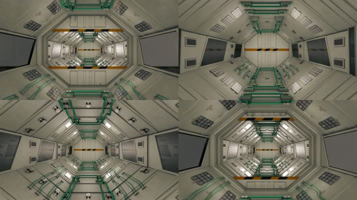 白色科技隧道穿梭